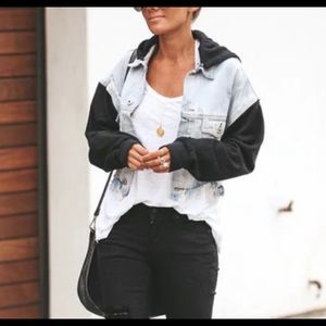 Vici hooded Denim Jacket, brand new with tags, sold out online